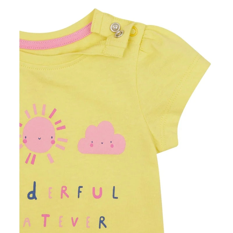 Mothercare Yellow weather t-shirt